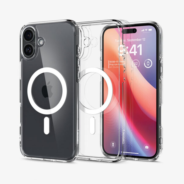 Spigen Ultra Hybrid (MagFit) mobiele telefoon behuizingen 15,5 cm (6.1") Hoes Transparant, Wit - Afbeelding 4