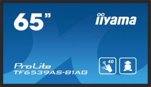 iiyama TF6539AS-B1AG beeldkrant Digitale signage flatscreen 163,8 cm (64.5") LED 500 cd/m² 4K Ultra HD Zwart Touchscreen Type pr