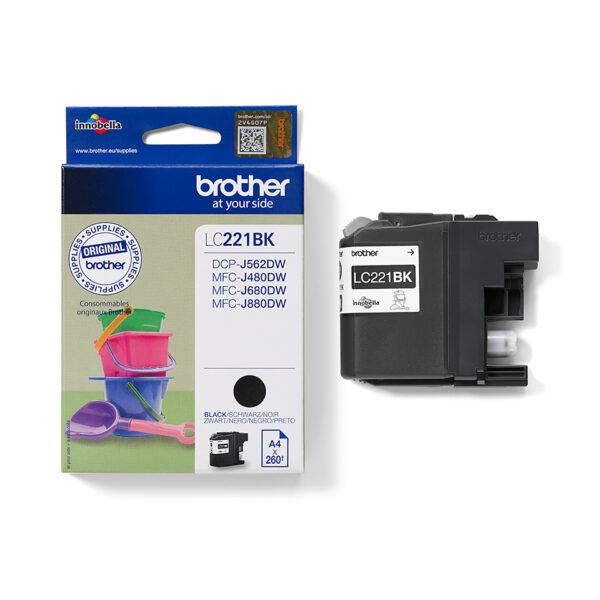 Brother LC221BK inktcartridge 1 stuk(s) Origineel Zwart - Afbeelding 4