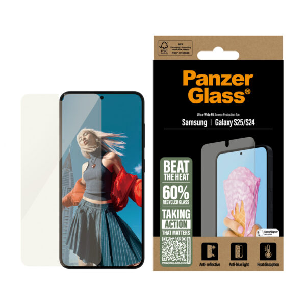 PanzerGlass ® All-in-One Screen Protector Samsung Galaxy S25 | S24 | Ultra Wide Fit Doorzichtige schermbeschermer 1 stuk(s) - Afbeelding 2