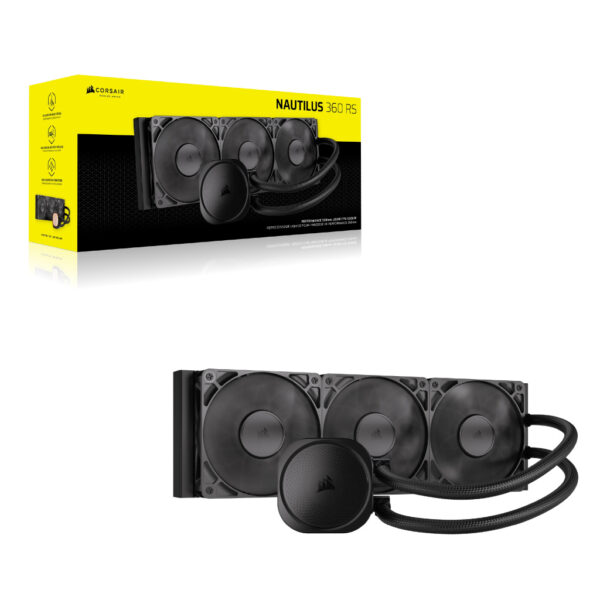 Corsair Nautilus 360 RS Moederbord Alles-in-één vloeistofkoeler Zwart - Afbeelding 2