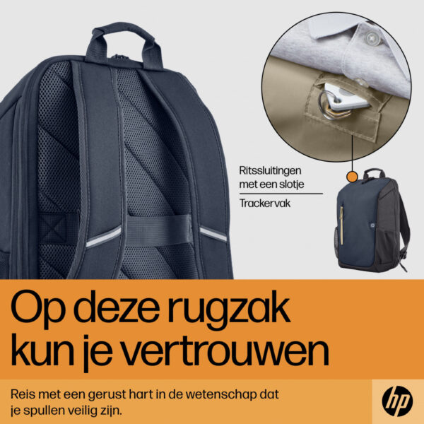 HP Travel 15,6 Blue Night Laptop Backpack, 18 liter - Afbeelding 6