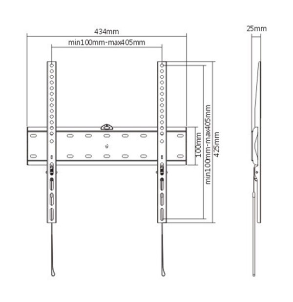 Gembird WM-55F-02 tv-bevestiging 139,7 cm (55") Zwart - Afbeelding 2