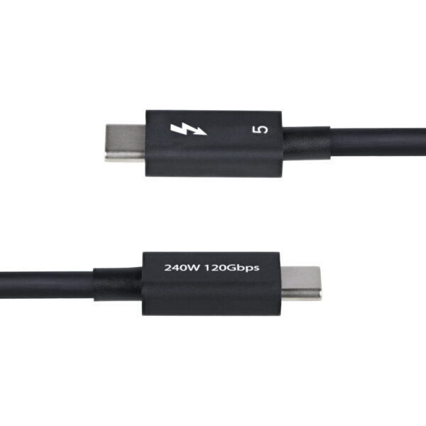 StarTech.com 50cm Thunderbolt 5 Kabel, 80Gbps/Tot 120Gbps, 240W PD EPR, 8K 60Hz, Thunderbolt-Gecertificeerde Kabel, Compatibel - Afbeelding 3