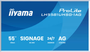 iiyama LH5581UHSG-1AG beeldkrant Interactief flatscreen 138,7 cm (54.6") Wifi 500 cd/m² 4K Ultra HD Wit Type processor Android