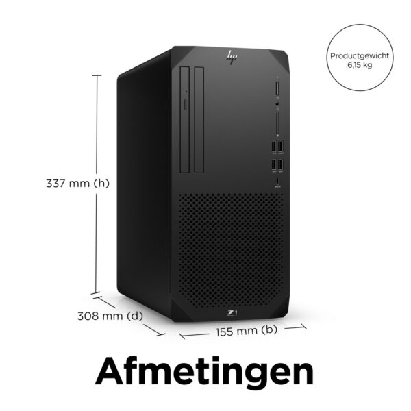 HP Z1 G9 Intel® Core™ i7 i7-14700 16 GB DDR5-SDRAM 1 TB SSD NVIDIA GeForce RTX 4060 Windows 11 Pro Tower Workstation Zwart - Afbeelding 4