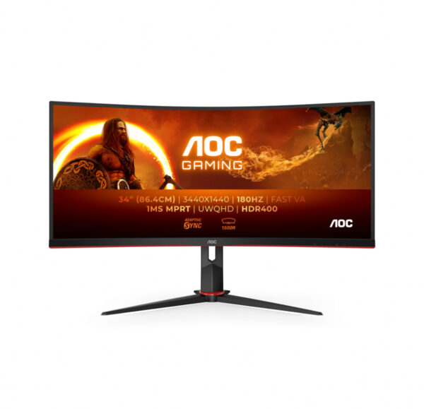 AOC G2 CU34G2XP/BK computer monitor 86,4 cm (34") 3440 x 1440 Pixels UltraWide Quad HD LED Zwart