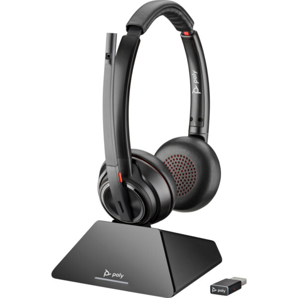 POLY Savi 8220 UC Microsoft Teams Certified DECT 1880-1900 MHz USB-A Headset - Afbeelding 4