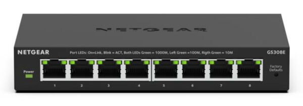NETGEAR GS308E Managed L2/L3 Gigabit Ethernet (10/100/1000) Zwart - Afbeelding 3