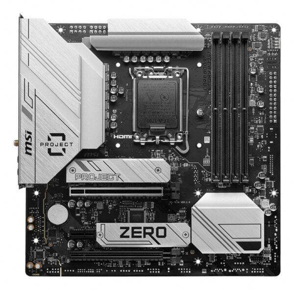 MSI B760M PROJECT ZERO moederbord Intel B760 LGA 1700 micro ATX - Afbeelding 2