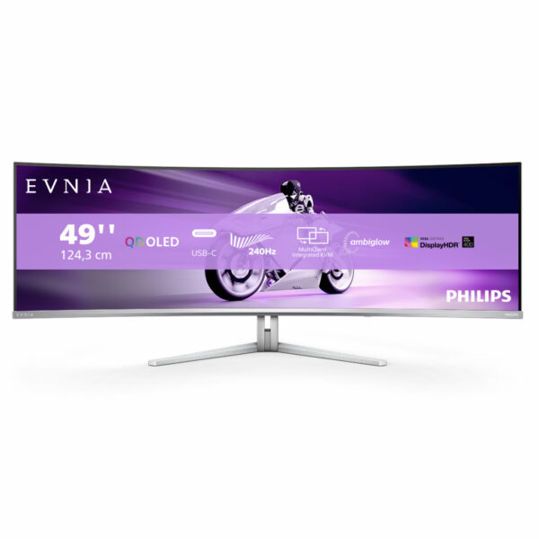 Philips Evnia 8000 49M2C8900/00 computer monitor 124,2 cm (48.9") 5120 x 1440 Pixels Dual QHD QD-OLED Wit - Afbeelding 2