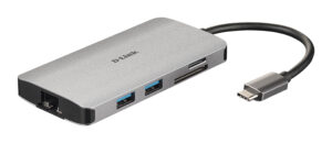 D-Link DUB-M810 Bedraad USB 3.2 Gen 1 (3.1 Gen 1) Type-C Aluminium