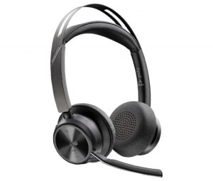 POLY Voyager Focus 2 Microsoft Teams Certified USB-C-C Headset +USB-C/A Adapter +Charging Stand