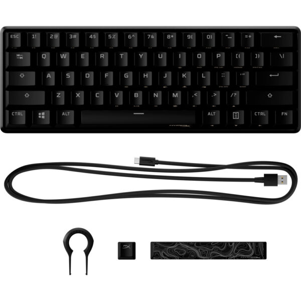 HyperX Alloy Origins 60 - mechanisch gamingtoetsenbord - HX Red (US-indeling) - Afbeelding 6