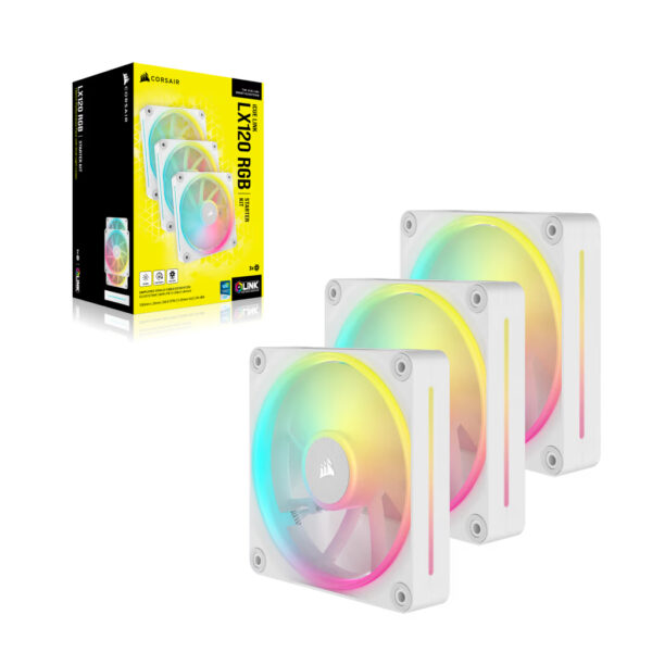 Corsair iCUE LINK LX120 RGB Computer behuizing Ventilator 12 cm Wit 3 stuk(s) - Afbeelding 5