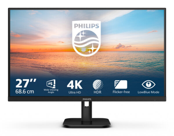 Philips 27E1N1800A/00 computer monitor 68,6 cm (27") 3840 x 2160 Pixels 4K Ultra HD LED Zwart - Afbeelding 2