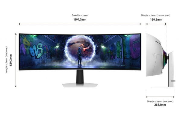 Samsung 49" Odyssey OLED G9 G93SD DQHD 240Hz Gaming Monitor - Afbeelding 3