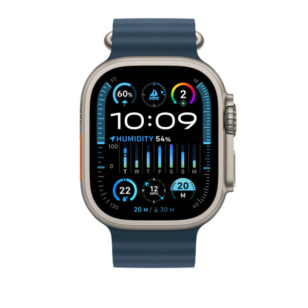 Apple MT633ZM/A slimme draagbare accessoire Band Blauw Fluorelastomeer, Titanium - Afbeelding 3