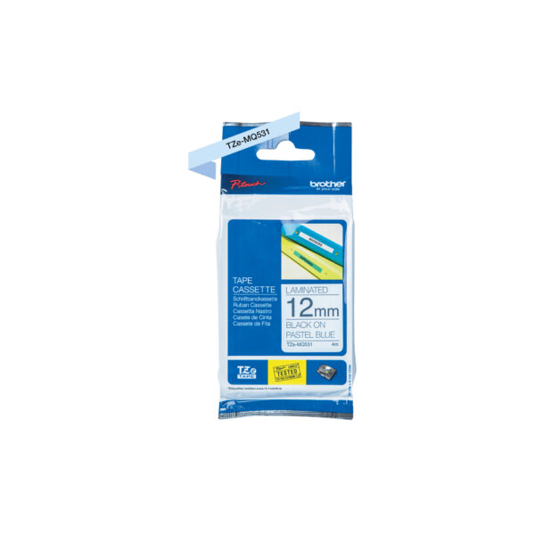 Brother TZEMQ531 labelprinter-tape Zwart op blauw TZe - Afbeelding 2