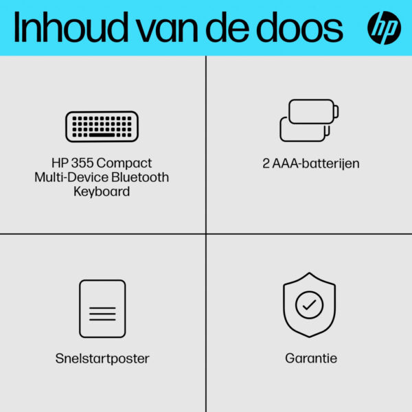 HP 355 compact Bluetooth-toetsenbord voor meerdere apparaten - Afbeelding 4