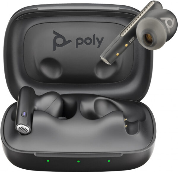 POLY Voyager Free 60 UC M Carbon Black Earbuds + BT700 USB-C-adapter + oplaadcase basis - Afbeelding 4