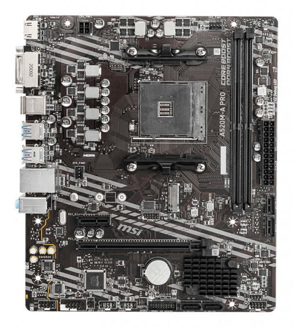 MSI A520M-A PRO moederbord AMD A520 Socket AM4 micro ATX - Afbeelding 2