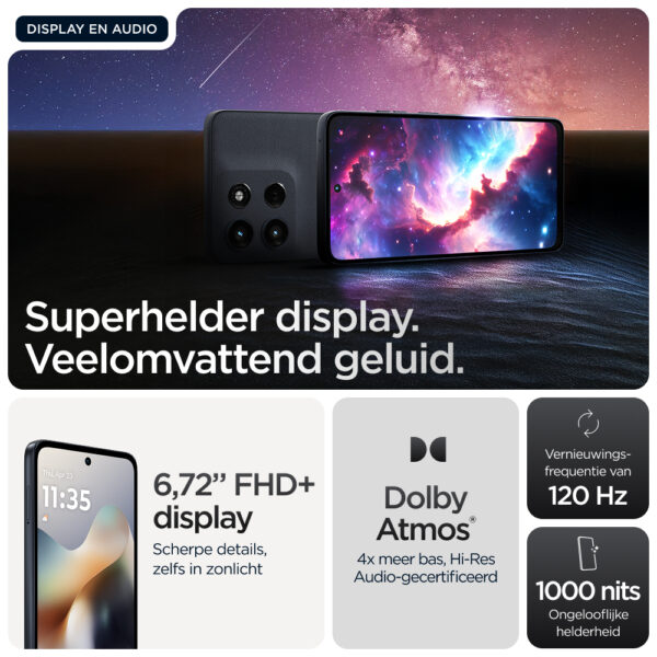 Motorola moto g56 5G 17,1 cm (6.72") Hybride Dual SIM Android 15 USB Type-C 8 GB 256 GB 5200 mAh Zwart - Afbeelding 13