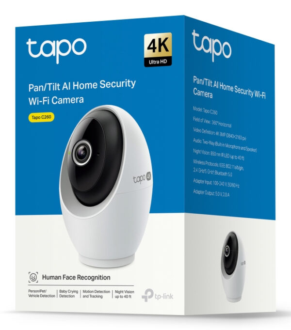 TP-Link Tapo C260 IP-beveiligingscamera Binnen 3840 x 2160 Pixels Plafond/wand/bureau - Afbeelding 4