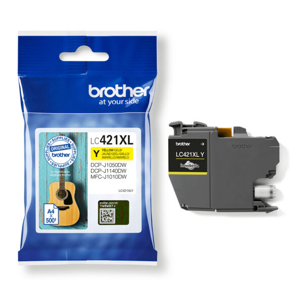 Brother LC421XLY inktcartridge 1 stuk(s) Origineel Geel - Afbeelding 2