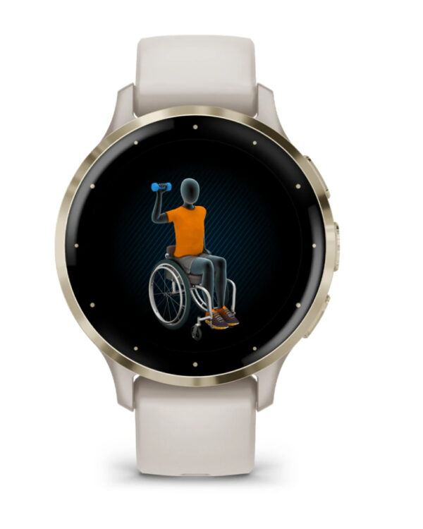 Garmin Venu 3S 3,05 cm (1.2") AMOLED 41 mm Digitaal 390 x 390 Pixels Touchscreen Goud, Ivoor Wifi GPS - Afbeelding 6