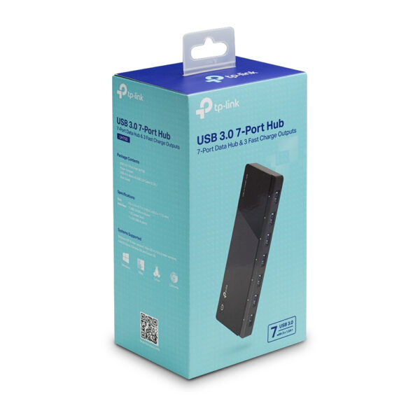 TP-Link UH700 interface hub USB 3.2 Gen 1 (3.1 Gen 1) Micro-B 5000 Mbit/s Zwart - Afbeelding 2