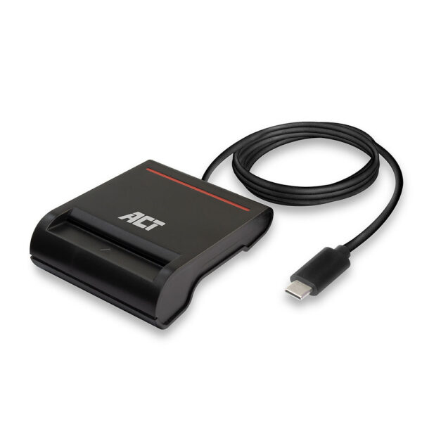 ACT Externe USB-C Smartcard eID Kaartlezer, zwart - Afbeelding 2