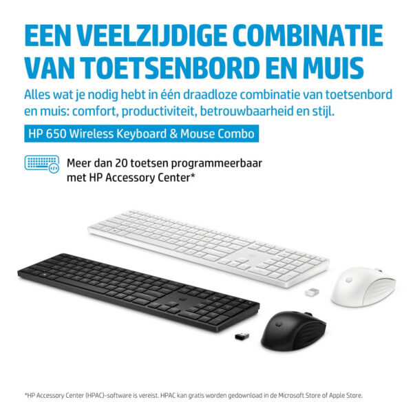 HP 650 draadloze toetsenbord- en muiscombinatie - Afbeelding 6