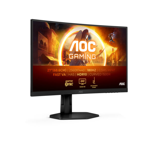 AOC G4 CQ27G4X computer monitor 68,6 cm (27") 2560 x 1440 Pixels Quad HD LCD Zwart - Afbeelding 2
