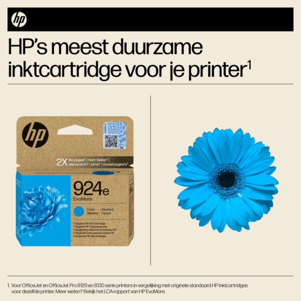 HP 924e EvoMore originele cyaan inktcartridge - Afbeelding 2
