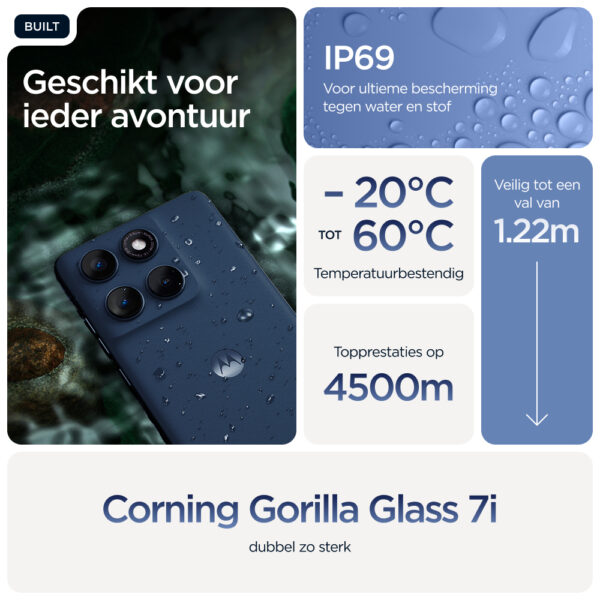 Motorola edge 60 16,9 cm (6.67") Dual SIM Android 15 5G USB Type-C 8 GB 256 GB 5200 mAh Blauw - Afbeelding 16