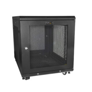 StarTech.com 4 Post 12U Netwerkkast, Vergrendelbare 19" Patchkast voor Computer / AV / IT / Data Apparatuur, Server Rack voor Bu