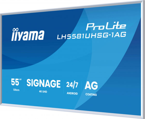 iiyama LH6581UHSG-1AG beeldkrant Interactief flatscreen 163,8 cm (64.5") Wifi 500 cd/m² 4K Ultra HD Wit Type processor Android - Afbeelding 6