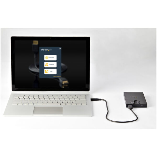 StarTech.com Versleutelbare externe hardeschijf behuizing vingerafdruk toegang voor 2,5" SATA - Afbeelding 6