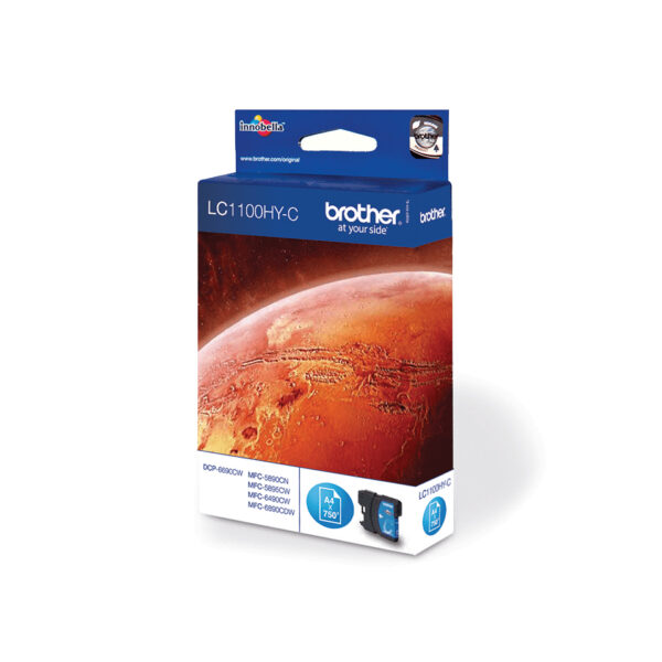 Brother LC1100HYC inktcartridge 1 stuk(s) Origineel Cyaan - Afbeelding 2