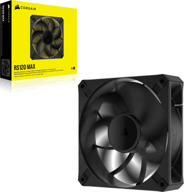 Corsair RS120 MAX Computer behuizing Ventilator 12 cm Zwart 1 stuk(s) - Afbeelding 4