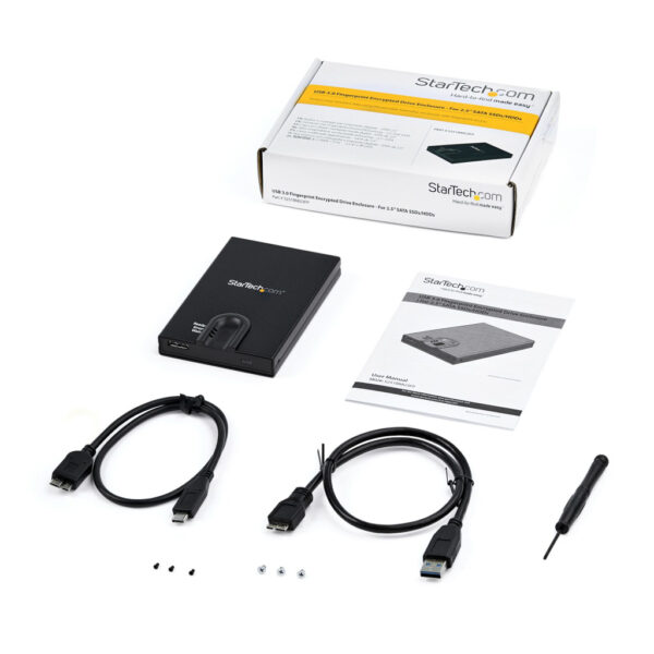 StarTech.com Versleutelbare externe hardeschijf behuizing vingerafdruk toegang voor 2,5" SATA - Afbeelding 8