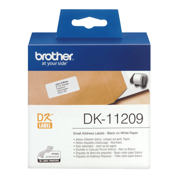 Brother DK-11209 labelprinter-tape Zwart op wit - Afbeelding 3