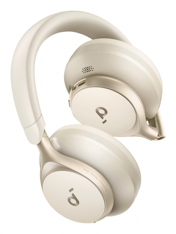Soundcore Space One Headset Bedraad en draadloos Hoofdband Oproepen/muziek Bluetooth Crème - Afbeelding 4