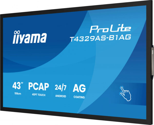 iiyama T4329AS-B1AG beeldkrant Interactief flatscreen 108 cm (42.5") LED Wifi 500 cd/m² 4K Ultra HD Zwart Touchscreen Type pro - Afbeelding 9