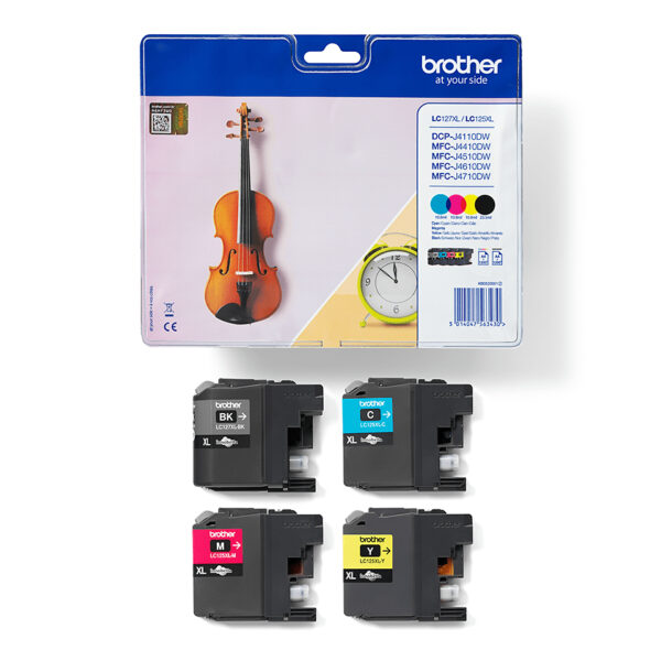 Brother LC127XLVALBP inktcartridge 4 stuk(s) Origineel Zwart, Cyaan, Magenta, Geel - Afbeelding 4