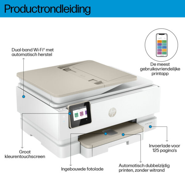 HP ENVY Inspire 7924e Draadloos All-in-One Kleur Printer, Instant Ink; Foto's printen - Afbeelding 8
