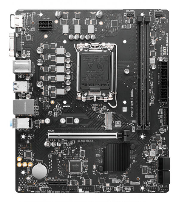 MSI PRO H610M-E DDR4 moederbord Intel H610 LGA 1700 micro ATX - Afbeelding 2