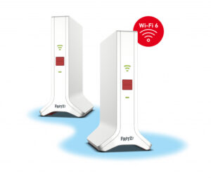 FRITZ!Repeater FRITZ!Mesh Set 4200 2-pack Edition International Netwerkrepeater 4200 Mbit/s Rood, Wit
