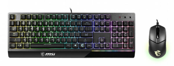 MSI Vigor GK30 COMBO (US) toetsenbord Inclusief muis Gamen USB QWERTY Amerikaans Engels Zwart